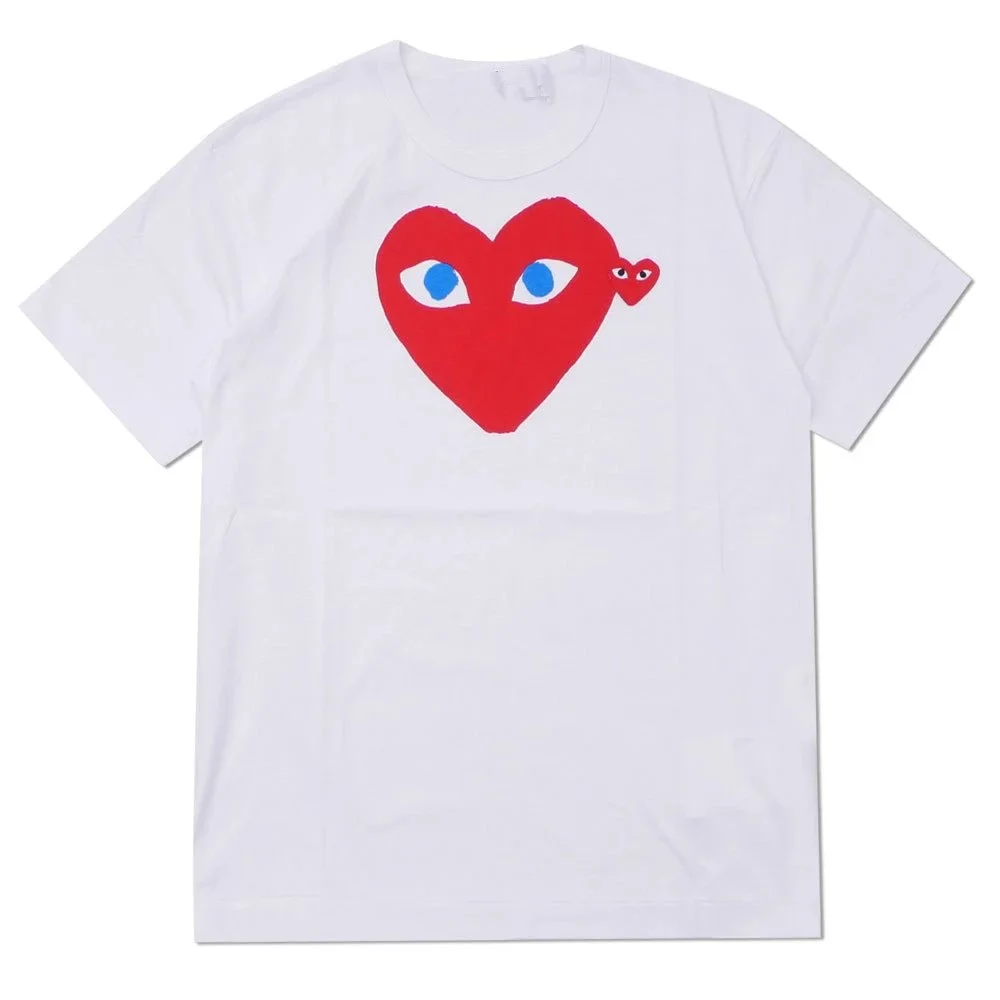 CDG Play White Tee, Iconic