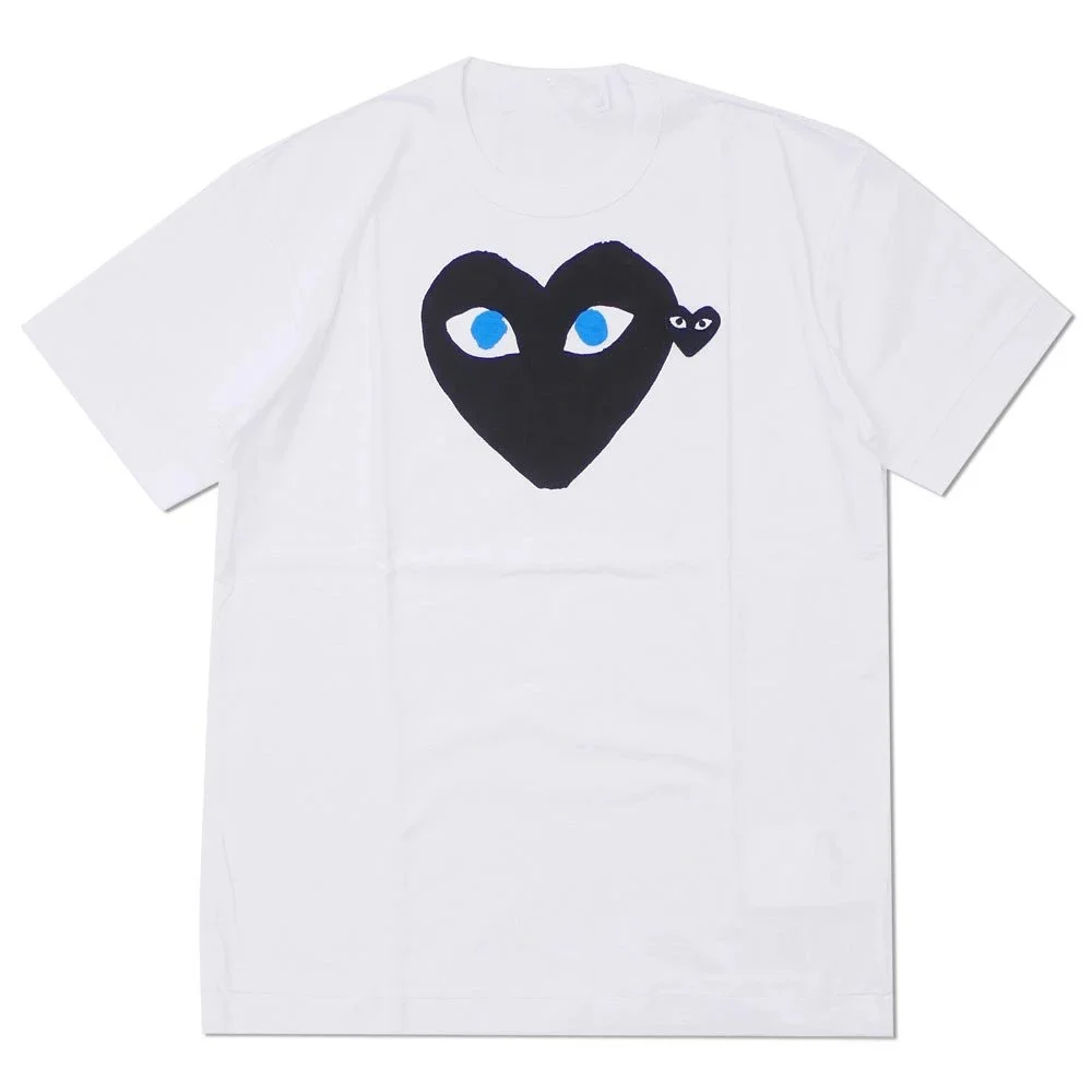 CDG Play White Tee, Eye catching Heart Print