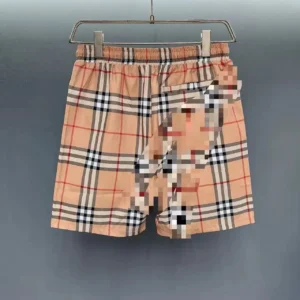 Burberry Beige Checkered Shorts A Classic