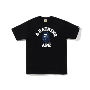 A Bathing Ape Black Tee, Street style Camo