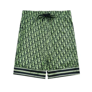 Dior Green Patterned Swim Shorts Luxury for