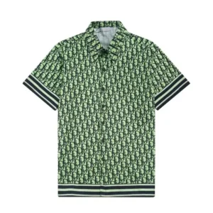 Dior Green Monogram Shirt: Chic Casual