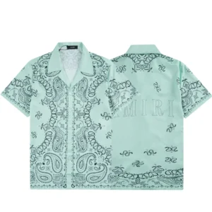 AMIRI Light Green Paisley Shirt, Cool