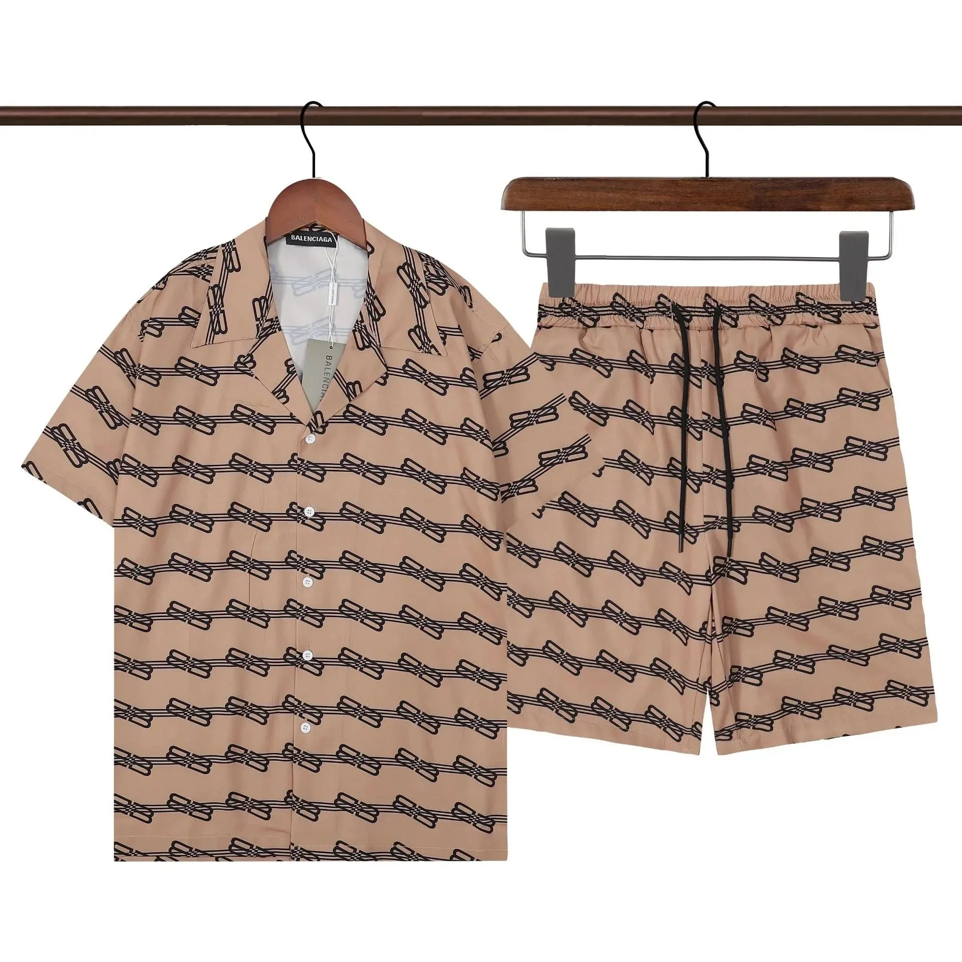 Balenciaga Beige Bow print Resort Set, High