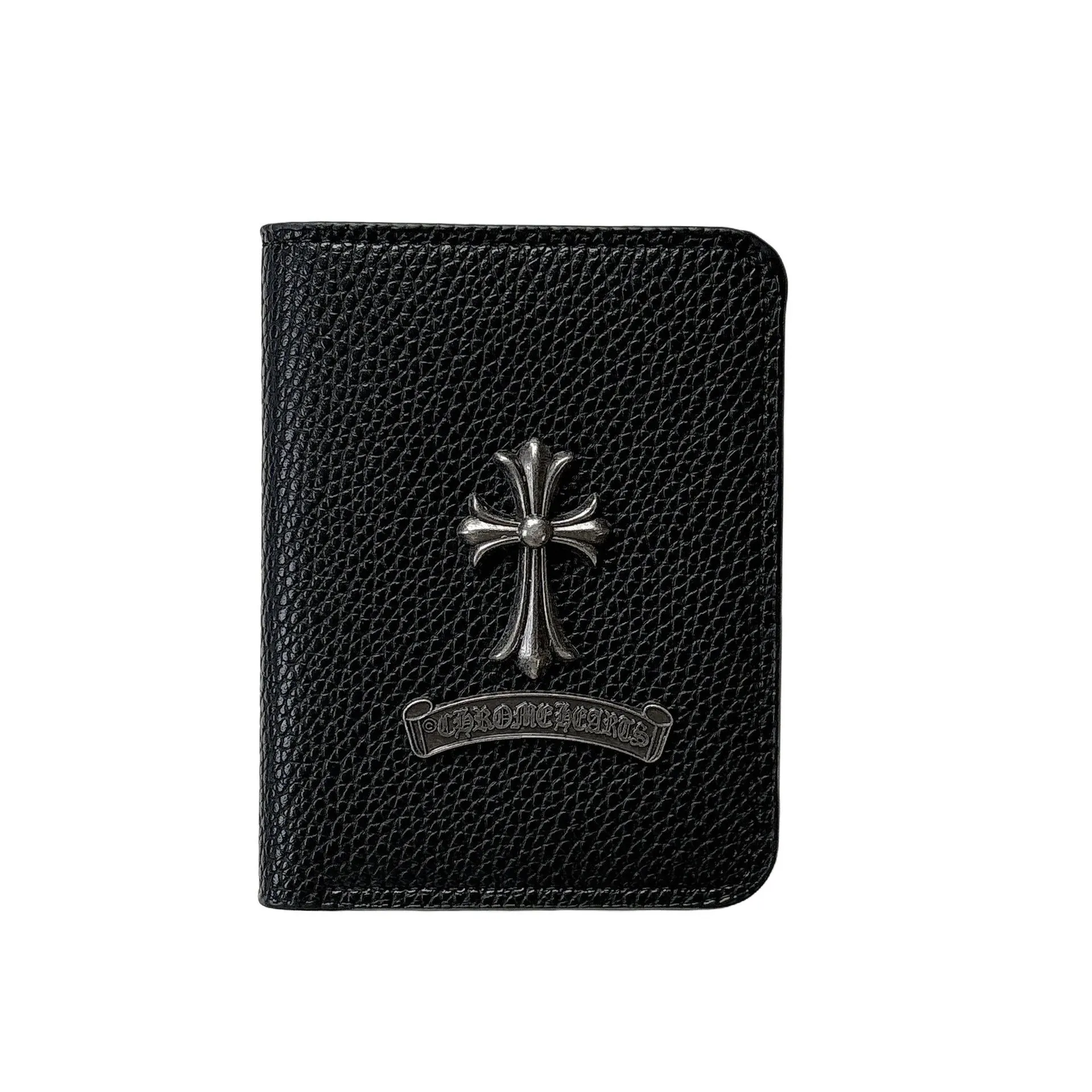 Chrome Hearts Black Wallet: Cross Emblem