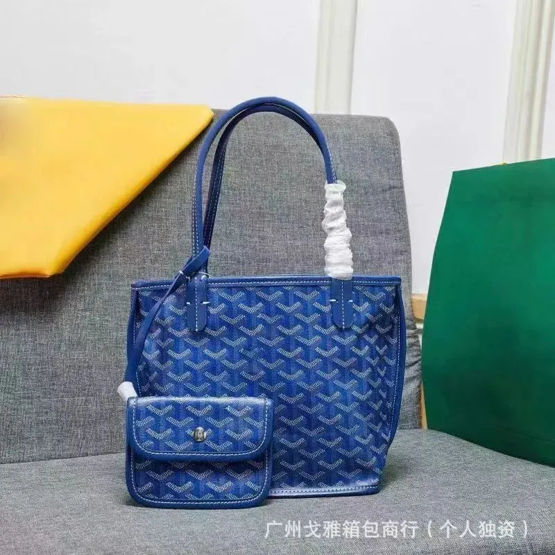 Goyard Saint Louis Blue Handbag: Iconic