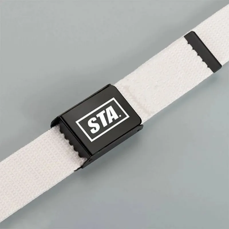 STA. White Fabric Belt: Trendy and Durable