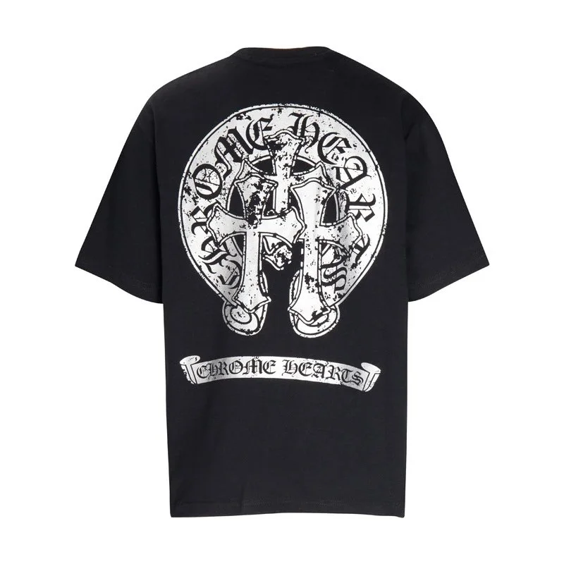 Chrome Hearts Black T Shirt: Edgy Gothic