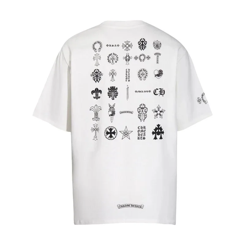 Chrome Hearts White Tee: Gothic inspired