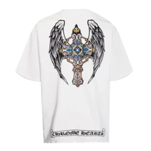 Chrome Hearts White Winged Cross T Shirt