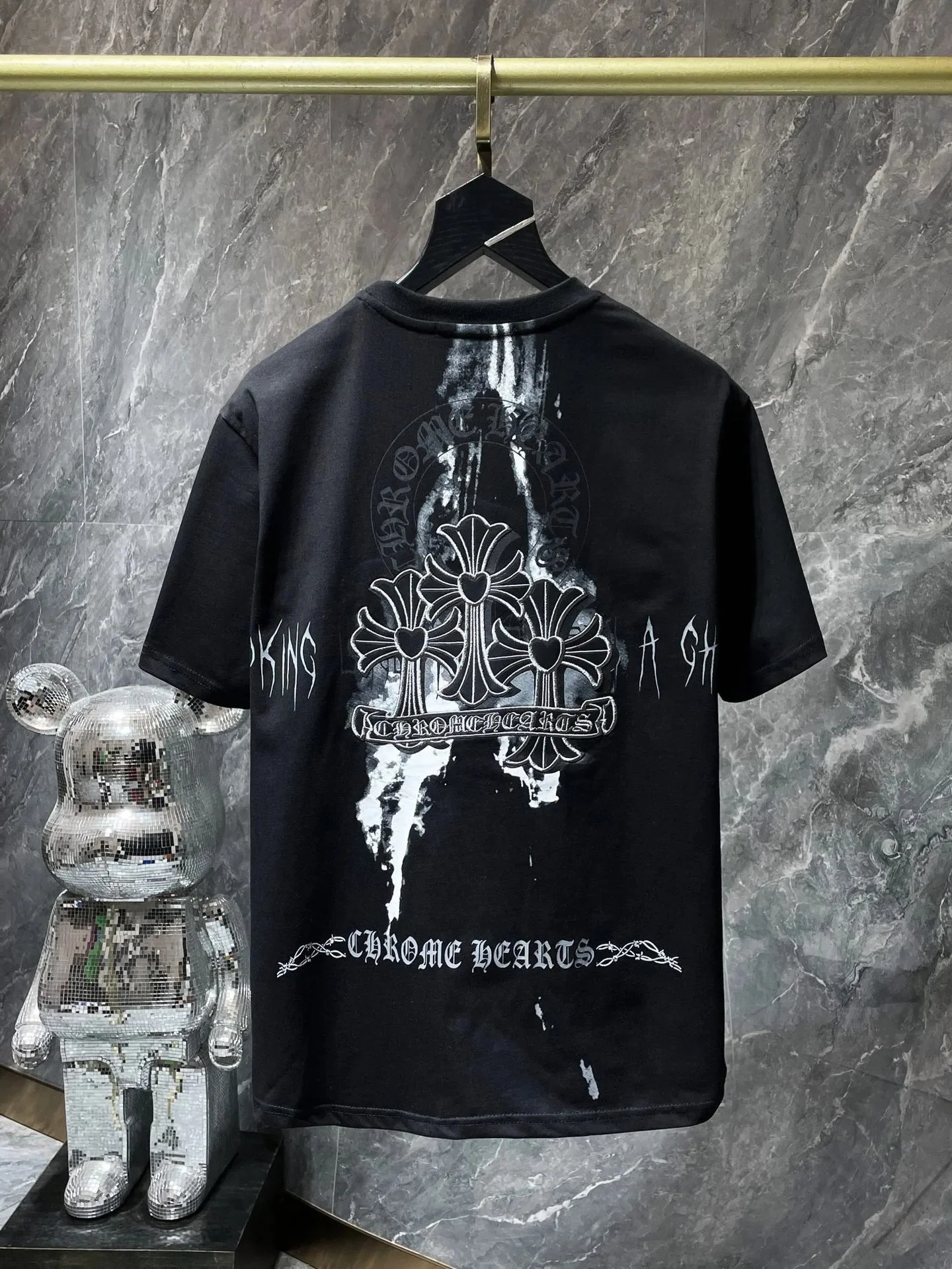 Chrome Hearts Black Tee: Edgy Design for