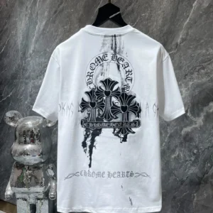 Chrome Hearts White Tee: Gothic Vibed