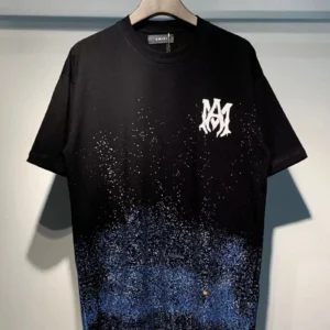 AMIRI Black T shirt with Galactic Splashes