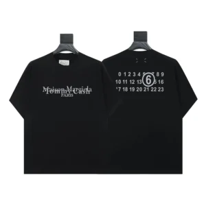 Maison Margiela Black Tee: Numerical Fashion