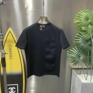 Burberry Black T shirt, Luxury Embossed