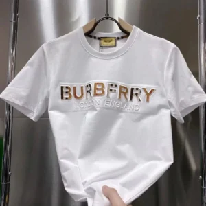 Burberry White Tee: Iconic Logo, Timeless