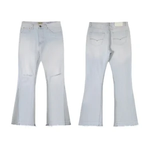 GUESS Distressed Light Blue Flare Denim