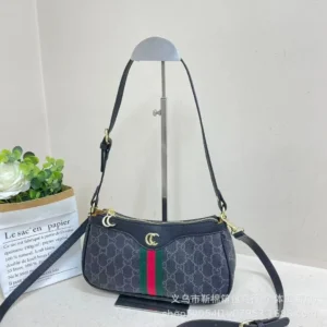 Celine inspired Striped Dark Gray Shoulder