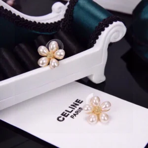 Celine Paris Pearl Flower Earrings