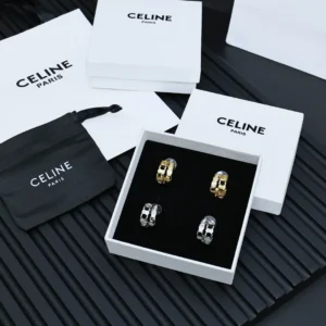 Celine Paris Skull Stud Earrings