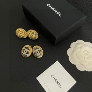 Chanel CC Logo Clip-On Earrings