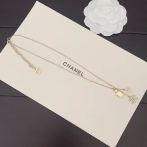 Chanel CC Logo Necklace with Charm