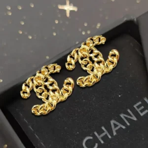 Chanel Gold Chain Earrings