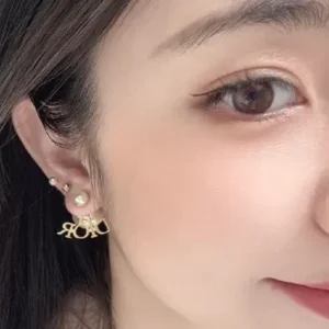 Chanel Pearl Earrings with Gold Chain