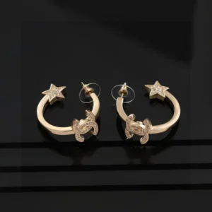 Chanel Star Hoop Earrings