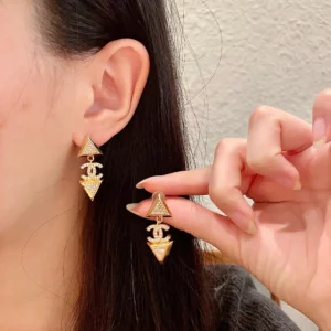 Chanel Triangle Earrings