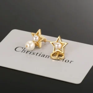 Christian Dior Star & Pearl Stud