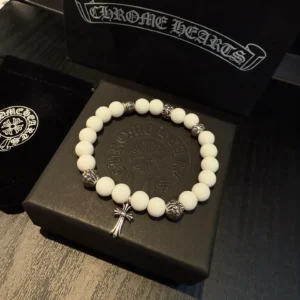Chrome Hearts White Bead Bracelet