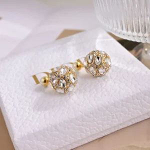 Dior Crystal Ball Stud Earrings