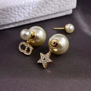 Dior Pearl Star Earrings