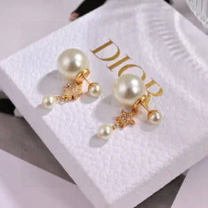 Dior Pearl and Star Earrings