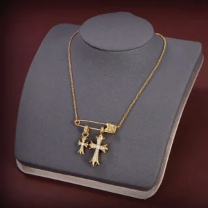 Gold Cross Pendant Necklace - Series