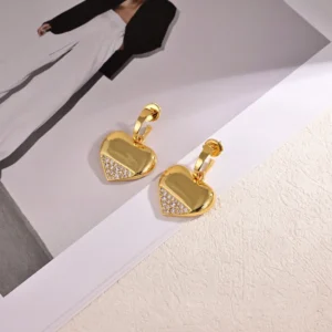 Gold Heart Earrings - Series