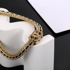 Gold Plated Braided Chain Bracelet