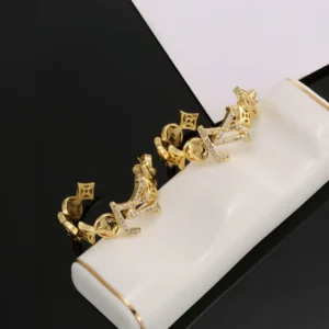Gold Plated Diamond Stud Earrings