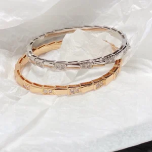 Gold & Silver Diamond Bracelet Set