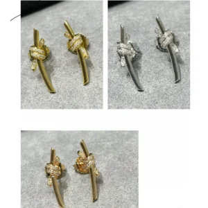 Golden Knot Stud Earrings