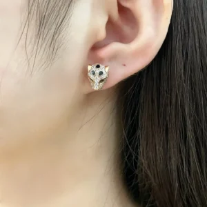 Golden Leopard Stud Earrings - Series