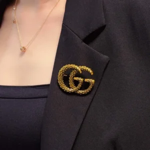 Gucci GG Logo Brooch