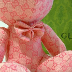 Gucci GG Pattern Pink Teddy Bear