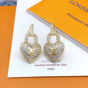 Louis Vuitton Heart Lock Earrings