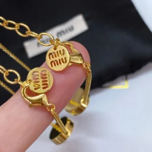 Miu Miu Gold Chain Bracelet