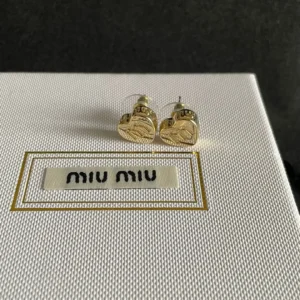 Miu Miu Heart Stud Earrings