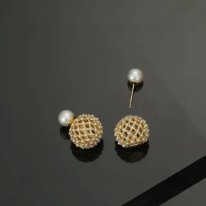 Pearl Ball Stud Earrings