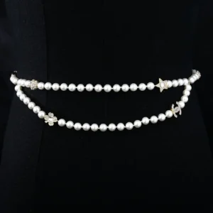Pearl Chain Belt with Star