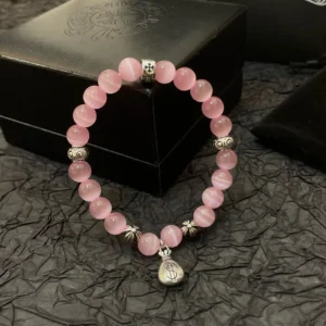 Pink Agate Beaded Bracelet - Series
